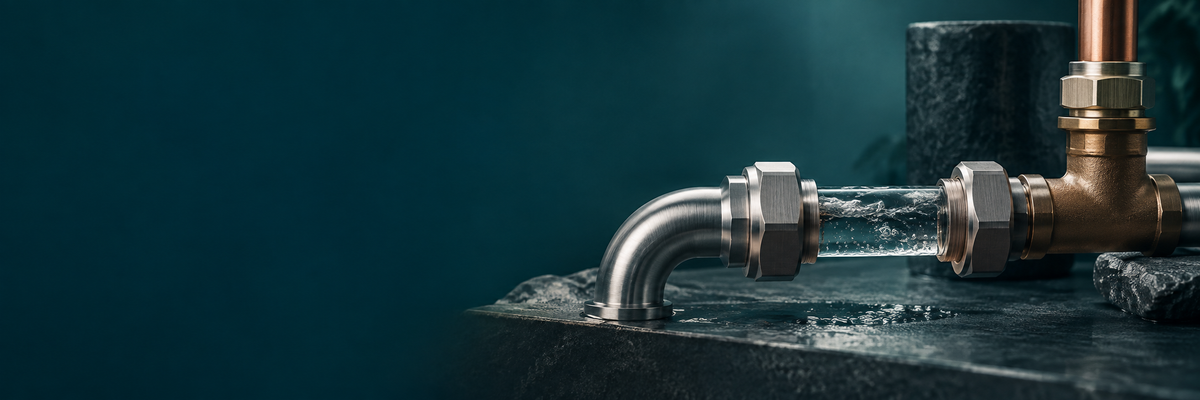RedoxFusion Plumbing banner – filtration concept